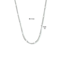 vDam Ketting Gourmette Met Tussenstuk 3,0 Mm 40cm + 4 Cm Zilver Gerhodineerd 1333550  40cm