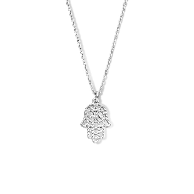 vDam Ketting Handje Van Fatima 40 + 4 Cm Zilver Gerhodineerd 1335446