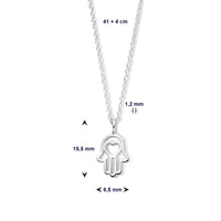 vDam Ketting Handje Van Fatima 41cm + 4 Cm Zilver Gerhodineerd 1336502  41cm