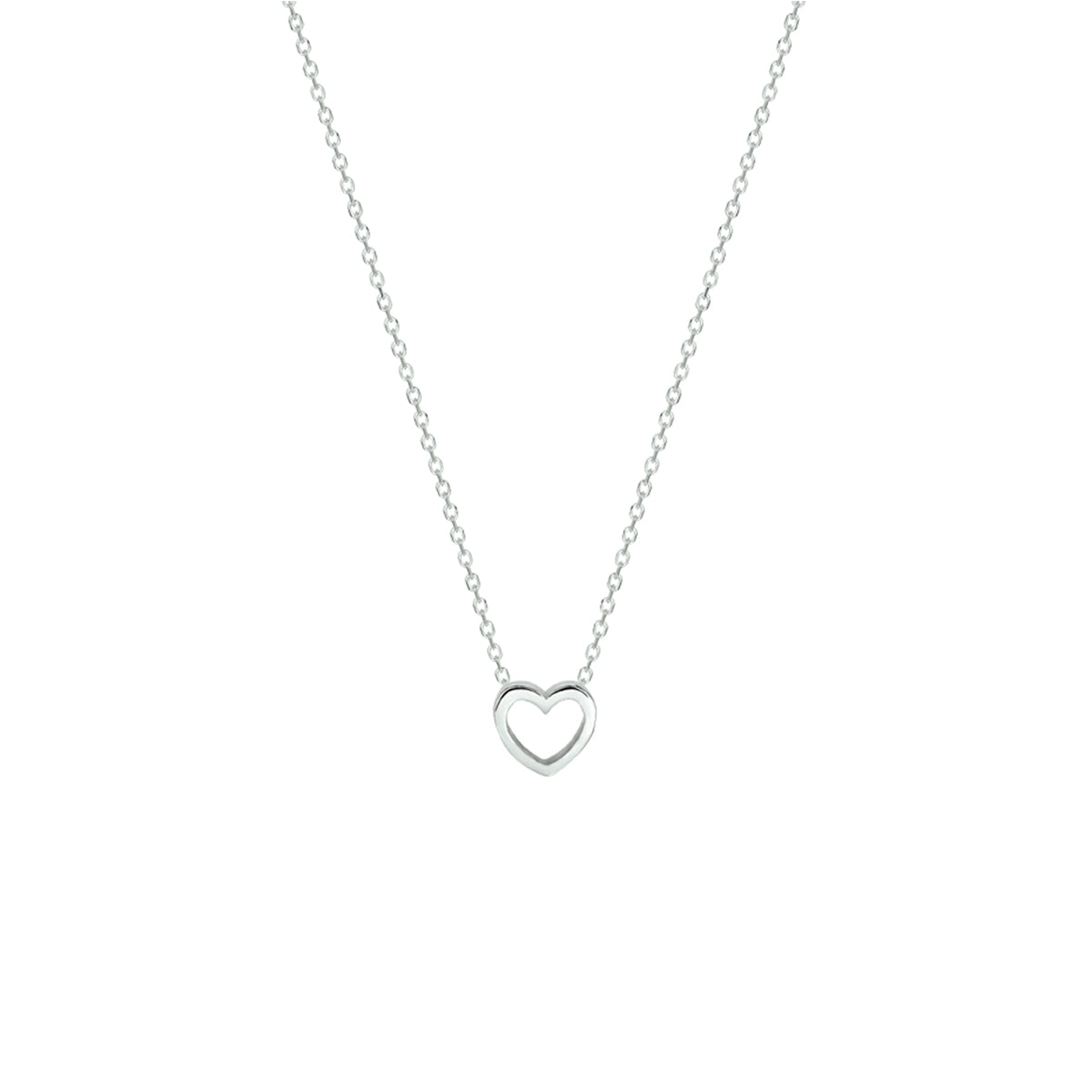 vDam Ketting Hart 36 + 4 Cm Zilver Gerhodineerd 1328599