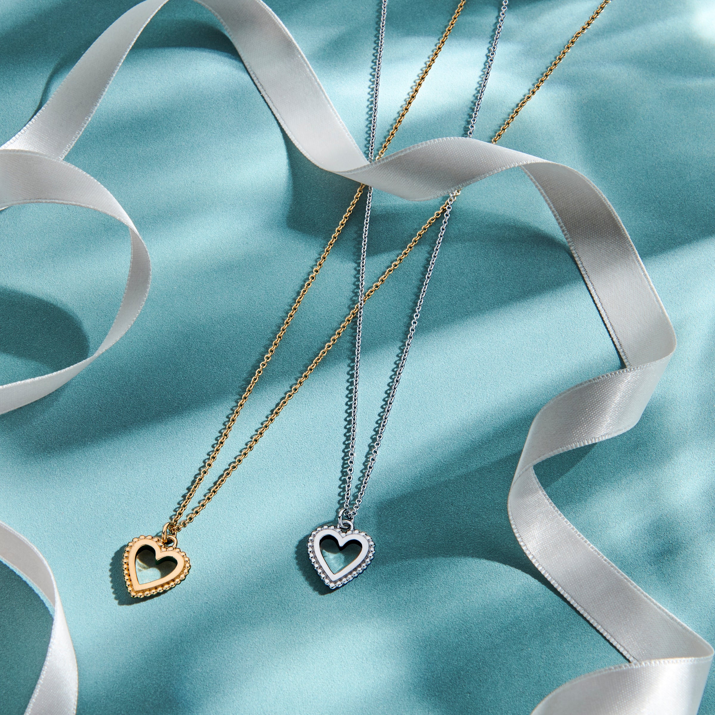 vDam Ketting Hart 41cm + 4 Cm Zilver Gerhodineerd 1336504  41cm