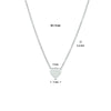 vDam Ketting Hart 41cm + 5 Cm Zilver Gerhodineerd 1329556  41cm