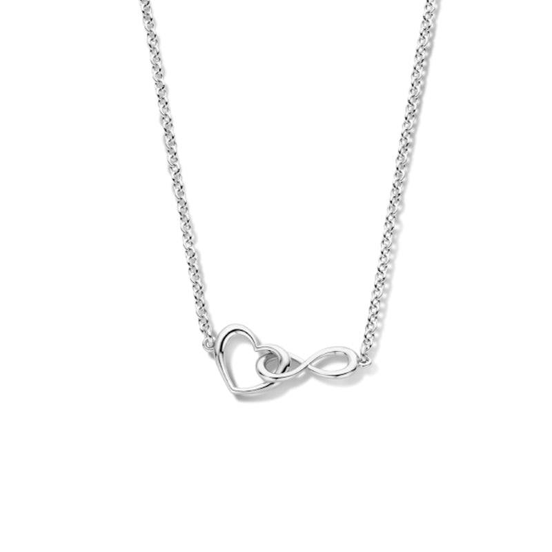 vDam Ketting Hart En Infinity 42 + 3 Cm Zilver Gerhodineerd 1337213