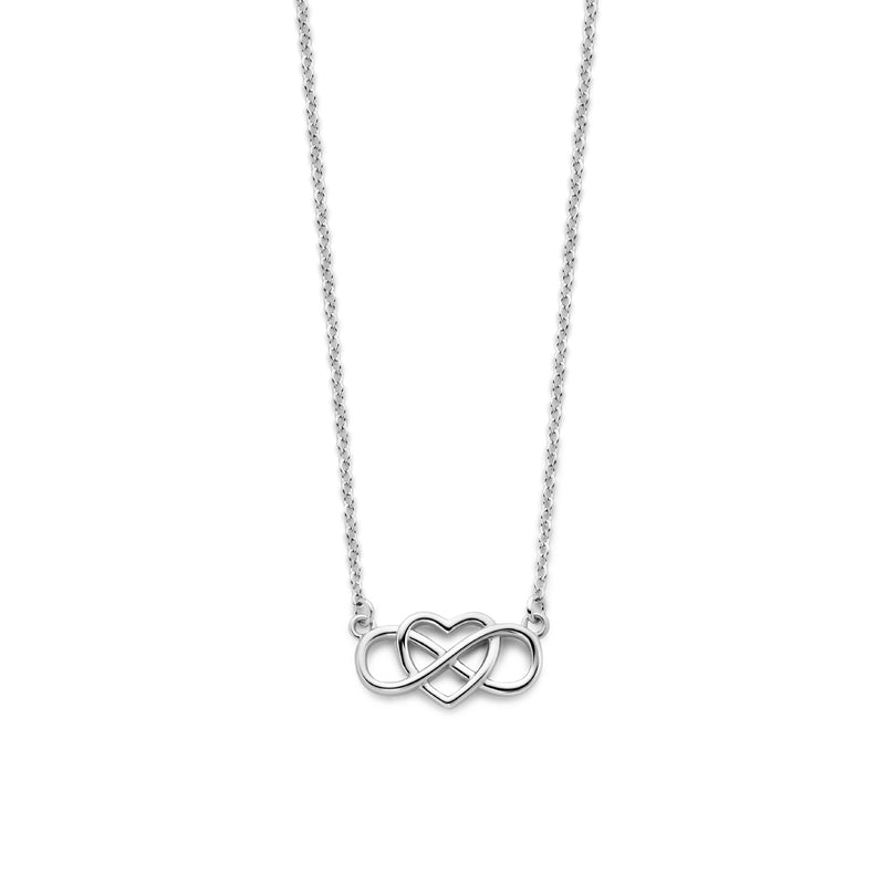vDam Ketting Hart En Infinity 42 + 3 Cm Zilver Gerhodineerd 1336707
