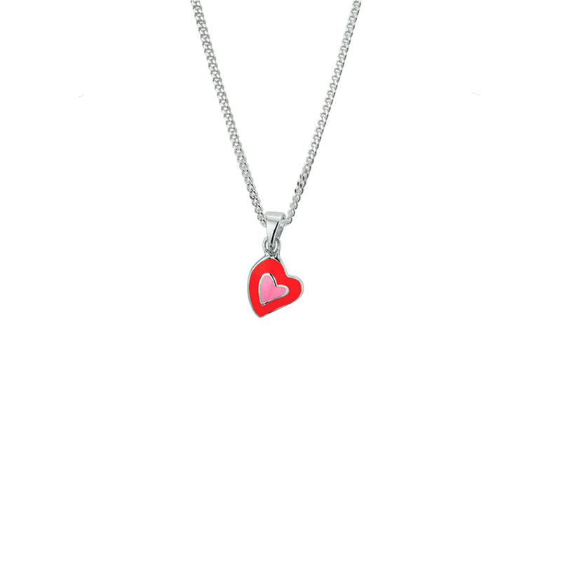 vDam Ketting Hartje 36 + 4 Cm Zilver Gerhodineerd 1329622