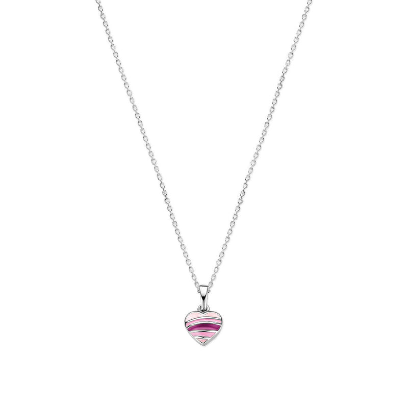 vDam Ketting Hartje 36 + 4 Cm Zilver Gerhodineerd 1340399