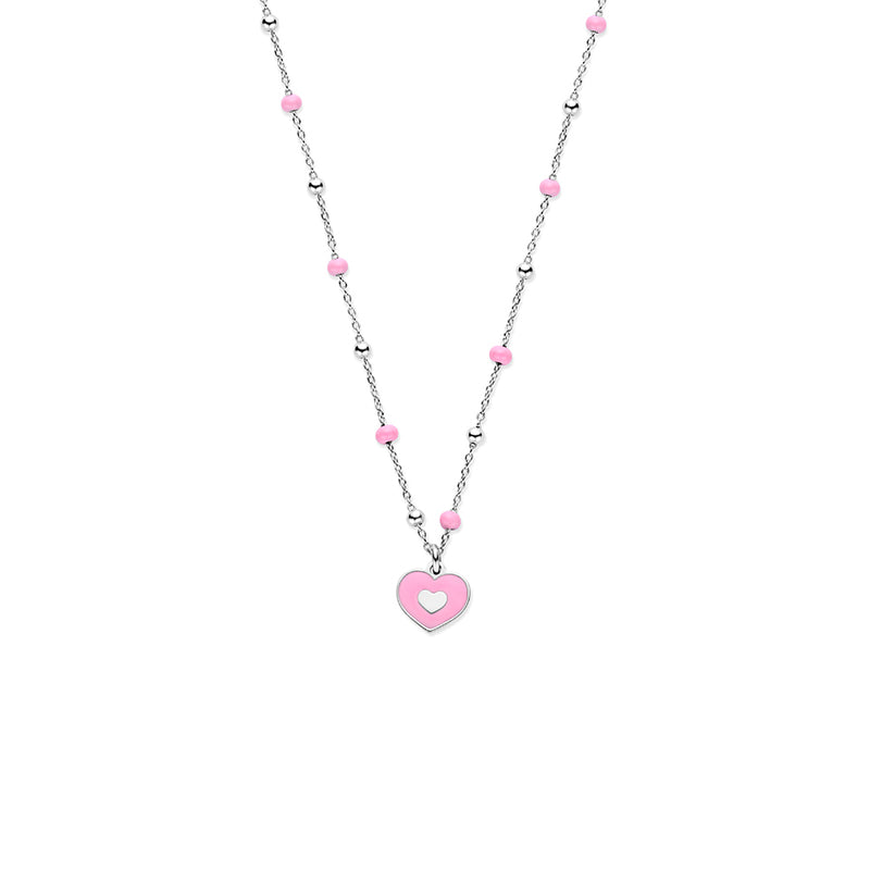 vDam Ketting Hartje 36 + 4 Cm Zilver Gerhodineerd 1341865