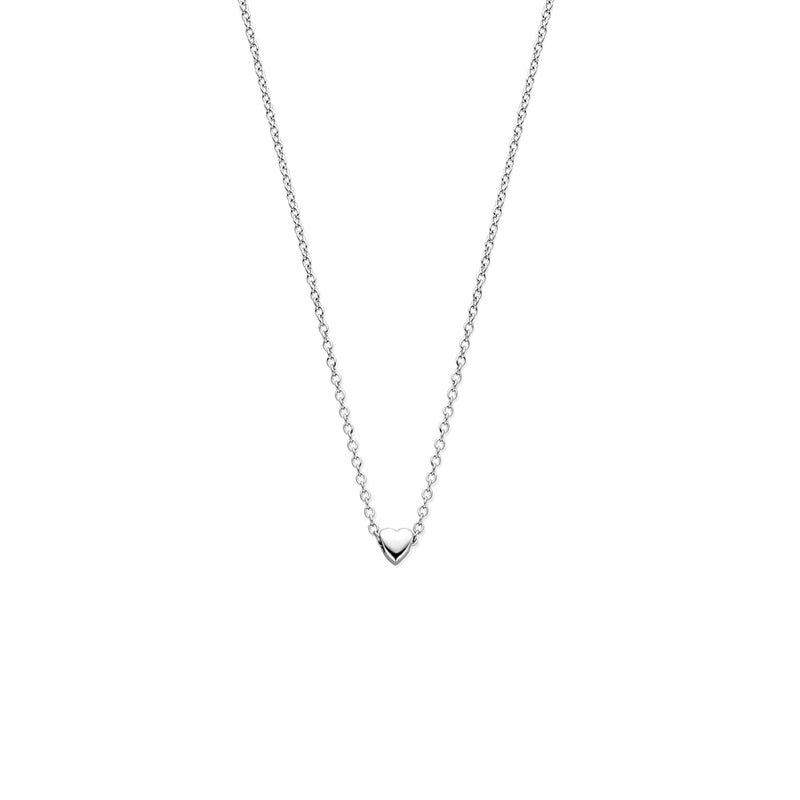 vDam Ketting Hartje 41 + 4 Cm Zilver Gerhodineerd 1341141