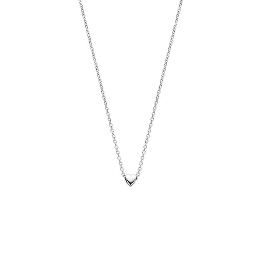 vDam Ketting Hartje 41 + 4 Cm Zilver Gerhodineerd 1341141