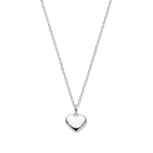 vDam Ketting Hartje 41 - 43 - 45 Cm Zilver Gerhodineerd 1339915
