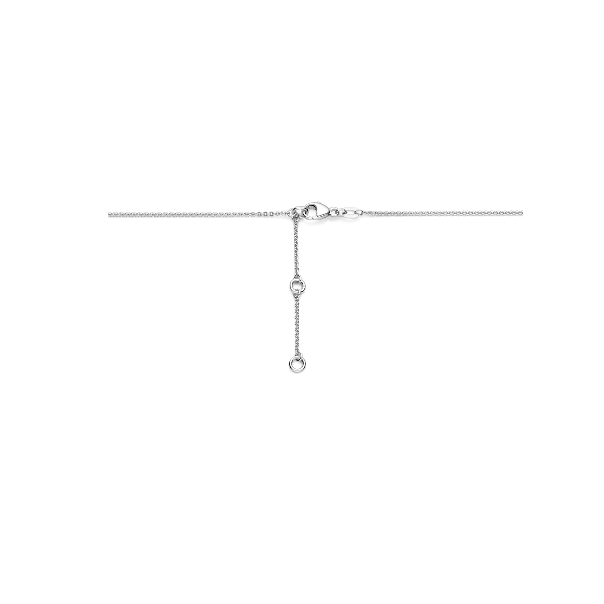 vDam Ketting Hartje 41cm - 43 - 45 Cm Zilver Gerhodineerd 1341cm216  41cm