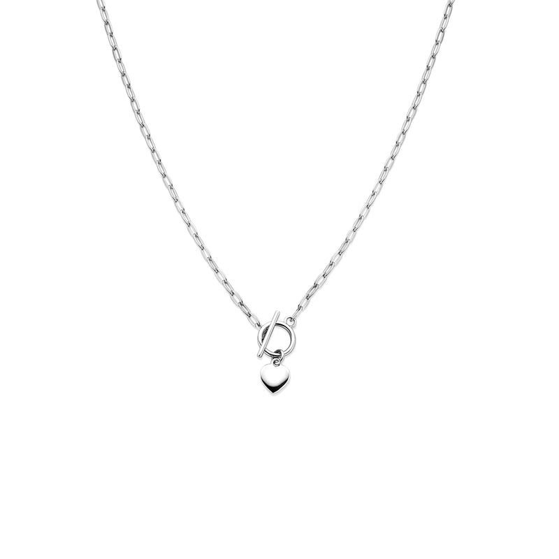 vDam Ketting Hartje Kapittelslot 42 Cm Zilver Gerhodineerd 1341136