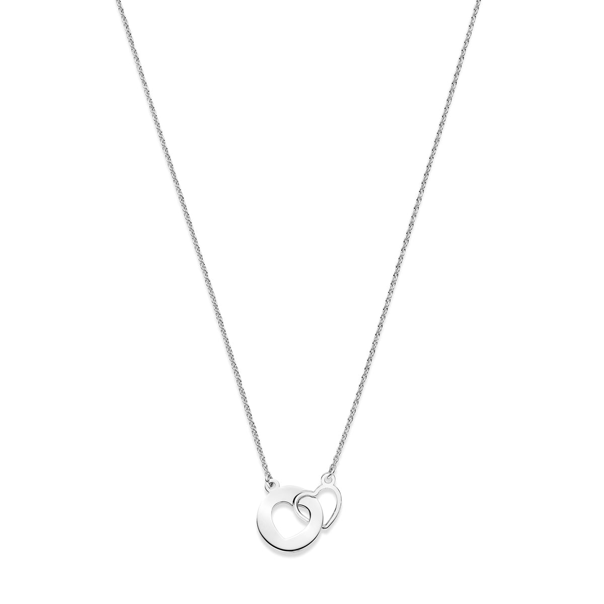 vDam Ketting Hartjes 1,3 Mm 41 + 4 Cm Zilver Gerhodineerd 1338235