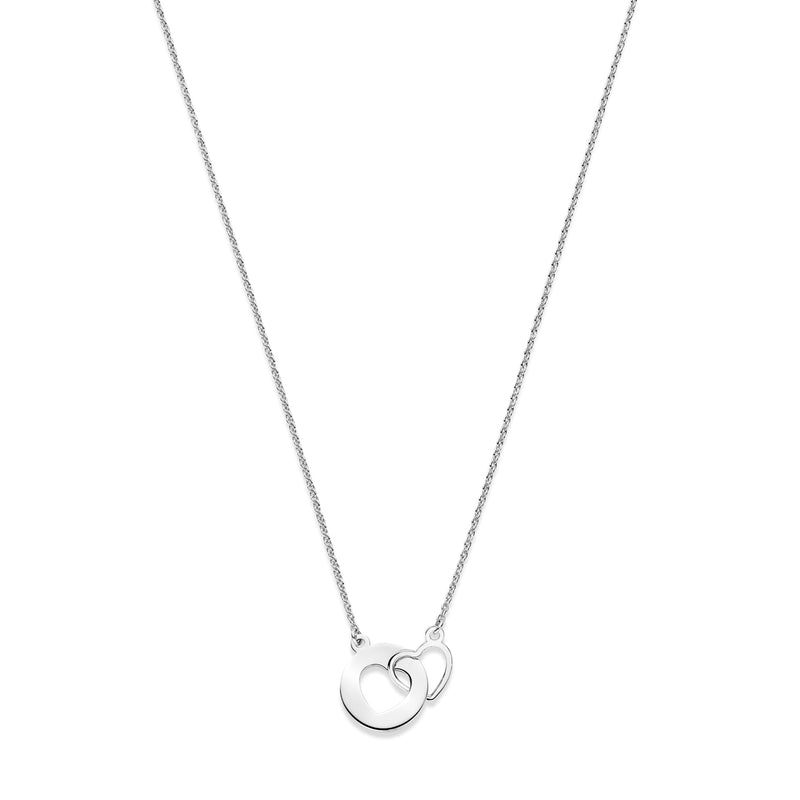 vDam Ketting Hartjes 1,3 Mm 41 + 4 Cm Zilver Gerhodineerd 1338235