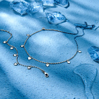 vDam Ketting Hartjes 36cm + 4 Cm Zilver Gerhodineerd 1336cm105  36cm