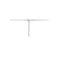 vDam Ketting Hartjes 36cm + 4 Cm Zilver Gerhodineerd 1336cm105  36cm