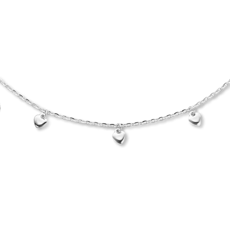 vDam Ketting Hartjes 36 + 4 Cm Zilver Gerhodineerd 1336105