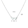 vDam Ketting Hartjes 40cm + 4 Cm Zilver Gerhodineerd 1327002  40cm