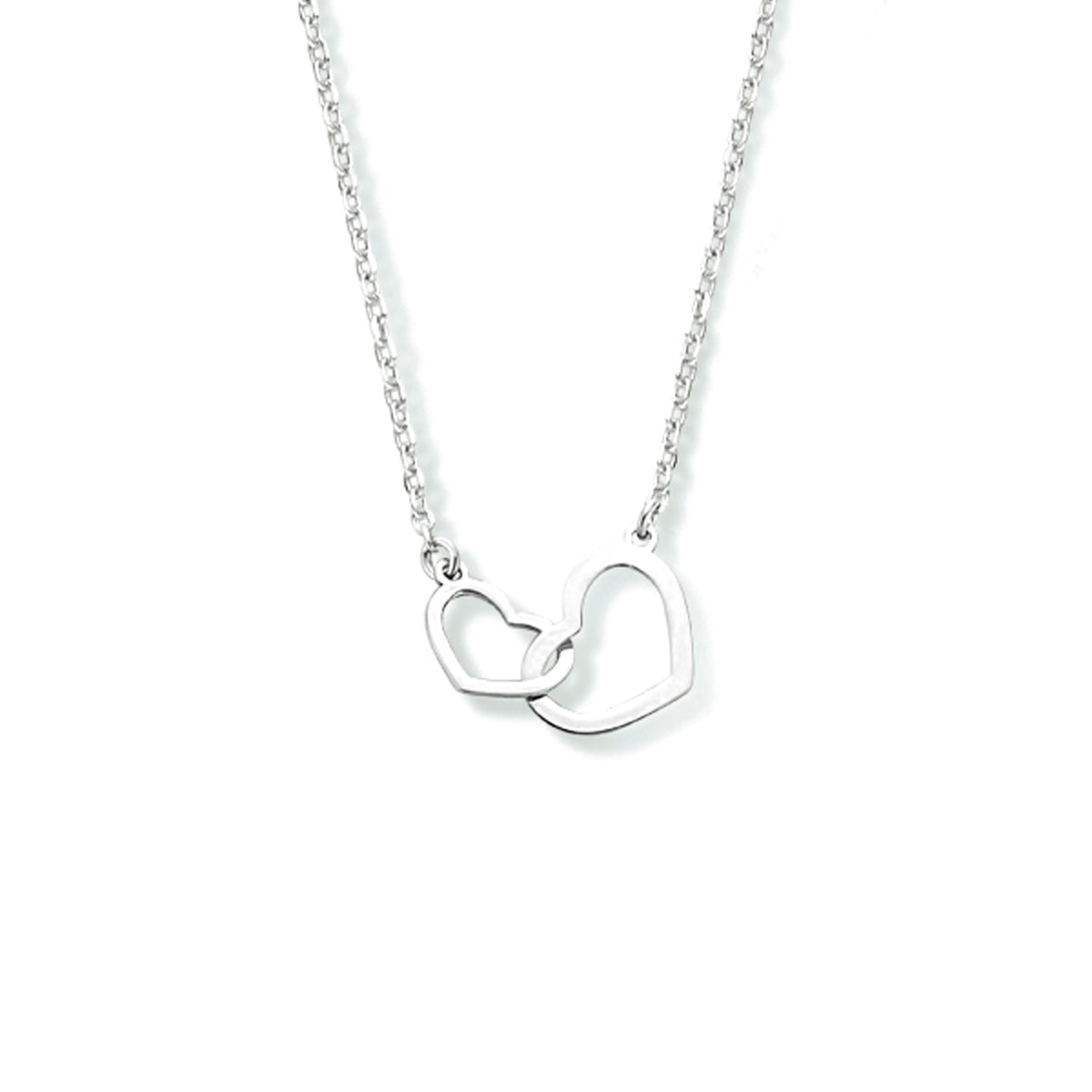vDam Ketting Hartjes 40 + 4 Cm Zilver Gerhodineerd 1333999