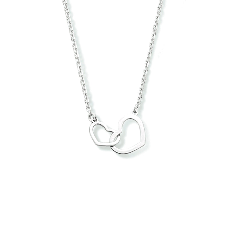 vDam Ketting Hartjes 40 + 4 Cm Zilver Gerhodineerd 1337209