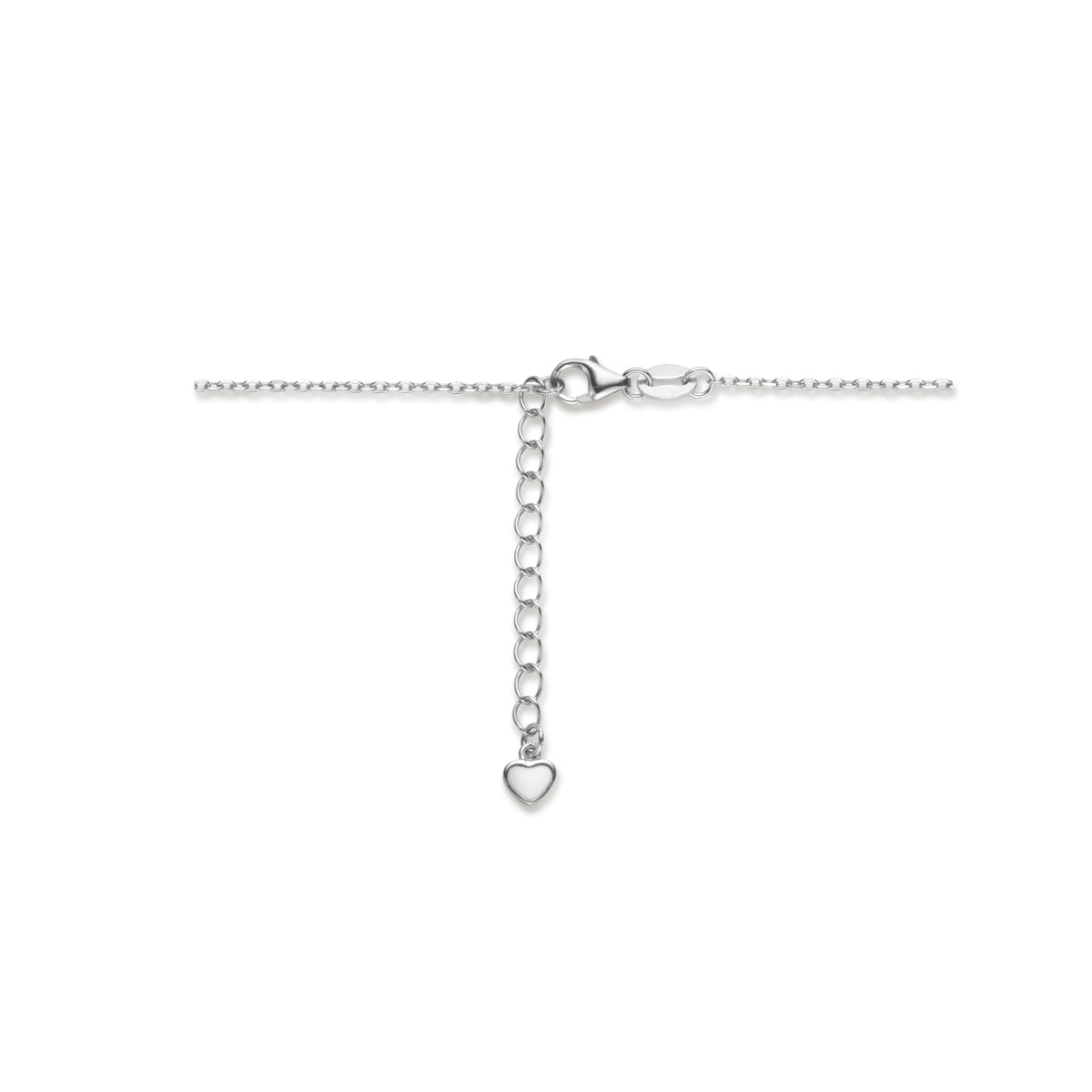 vDam Ketting Hartjes 41cm + 3 Cm Zilver Gerhodineerd 1336225  41cm