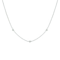 vDam Ketting Hartjes 41 + 4 Cm Zilver Gerhodineerd 1329098