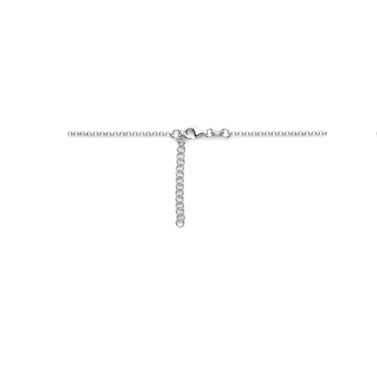 vDam Ketting Hartjes 41cm + 4 Cm Zilver Gerhodineerd 1338435  41cm