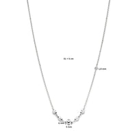 vDam Ketting Hartjes 41cm + 4 Cm Zilver Gerhodineerd 1338435  41cm