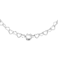 vDam Ketting Hartjes 45 Cm Zilver Gerhodineerd 1335693