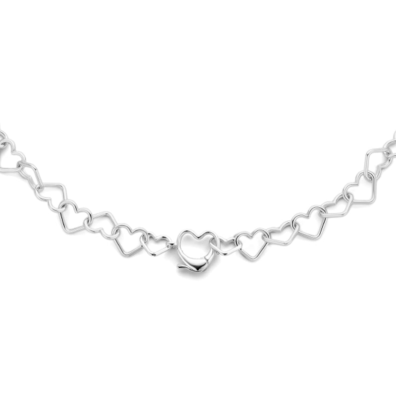vDam Ketting Hartjes 45 Cm Zilver Gerhodineerd 1335693