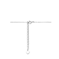 vDam Ketting Hartjes Gediamanteerd 41cm + 4 Cm Zilver Gerhodineerd 1337705  41cm