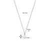 vDam Ketting Klaver 40cm + 5 Cm Zilver Gerhodineerd 1335801  40cm
