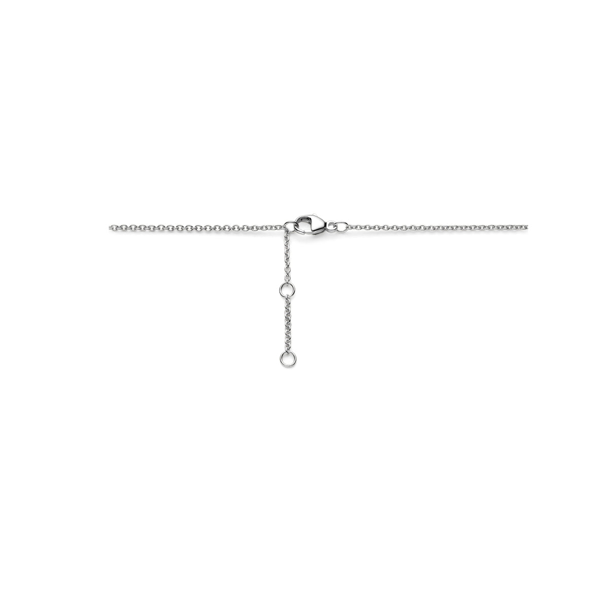 vDam Ketting Kleurstenen 42cm - 43,5 - 45 Cm Zilver Gerhodineerd 1338802  42cm