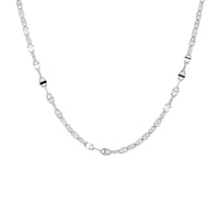 vDam Ketting Koffieboon 28 Mm 45 Cm Zilver Gerhodineerd 1328286