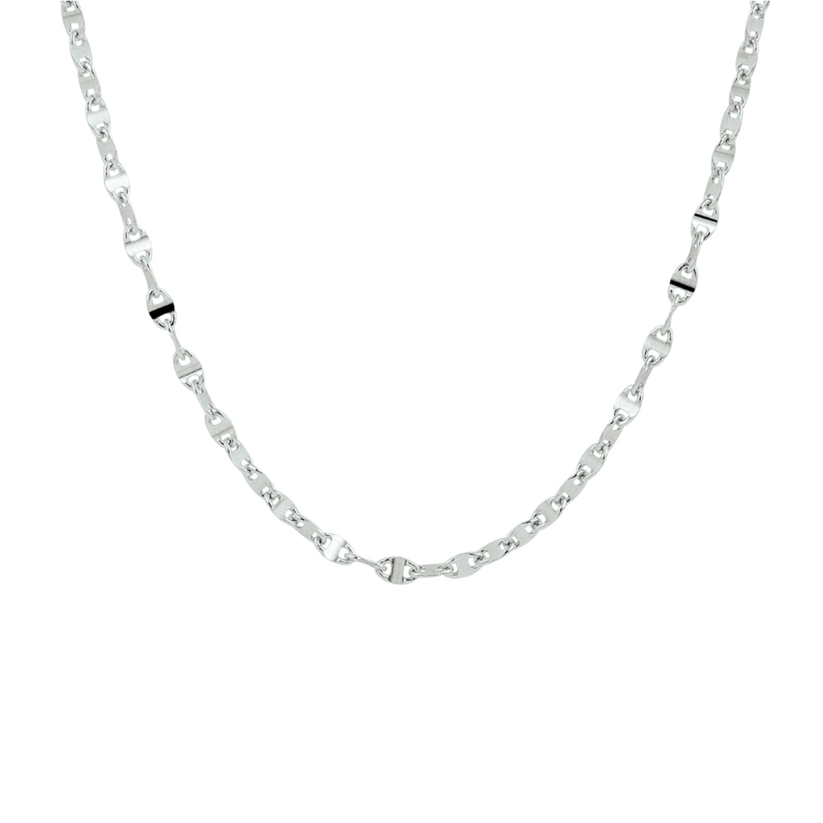 vDam Ketting Koffieboon 28 Mm 45 Cm Zilver Gerhodineerd 1328286