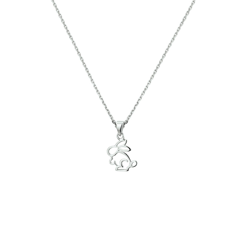 vDam Ketting Konijn 36 + 4 Cm Zilver Gerhodineerd 1330030