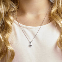 vDam Ketting Kroon Zirkonia 36cm + 4 Cm Zilver Gerhodineerd 1330038  36cm