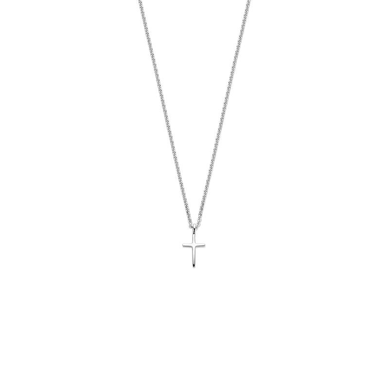 vDam Ketting Kruis 41 - 43 - 45 Cm Zilver Gerhodineerd 1341215