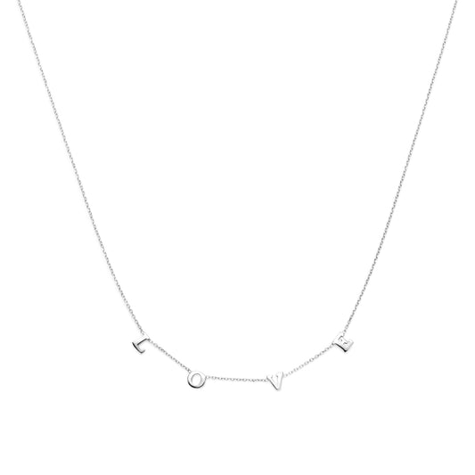 vDam Ketting Love 41 + 5 Cm Zilver Gerhodineerd 1341600