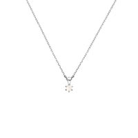 vDam Ketting Met Geboortesteen 41 + 4 Cm Zilver Gerhodineerd 1336431