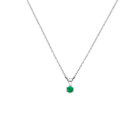 vDam Ketting Met Geboortesteen 41 + 4 Cm Zilver Gerhodineerd 1337491