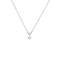 vDam Ketting Met Geboortesteen 41 + 4 Cm Zilver Gerhodineerd 1337506