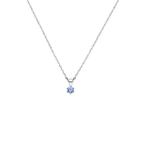 vDam Ketting Met Geboortesteen 41 + 4 Cm Zilver Gerhodineerd 1337515