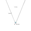 vDam Ketting Met Geboortesteen Zirkonia 41cm + 4 Cm Zilver Gerhodineerd 1335928  41cm