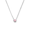 vDam Ketting Met Geboortesteen Zirkonia 41 + 4 Cm Zilver Gerhodineerd 1335932