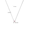 vDam Ketting Met Geboortesteen Zirkonia 41cm + 4 Cm Zilver Gerhodineerd 1335932  41cm
