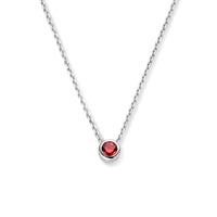 vDam Ketting Met Geboortesteen Zirkonia 41 + 4 Cm Zilver Gerhodineerd 1335933