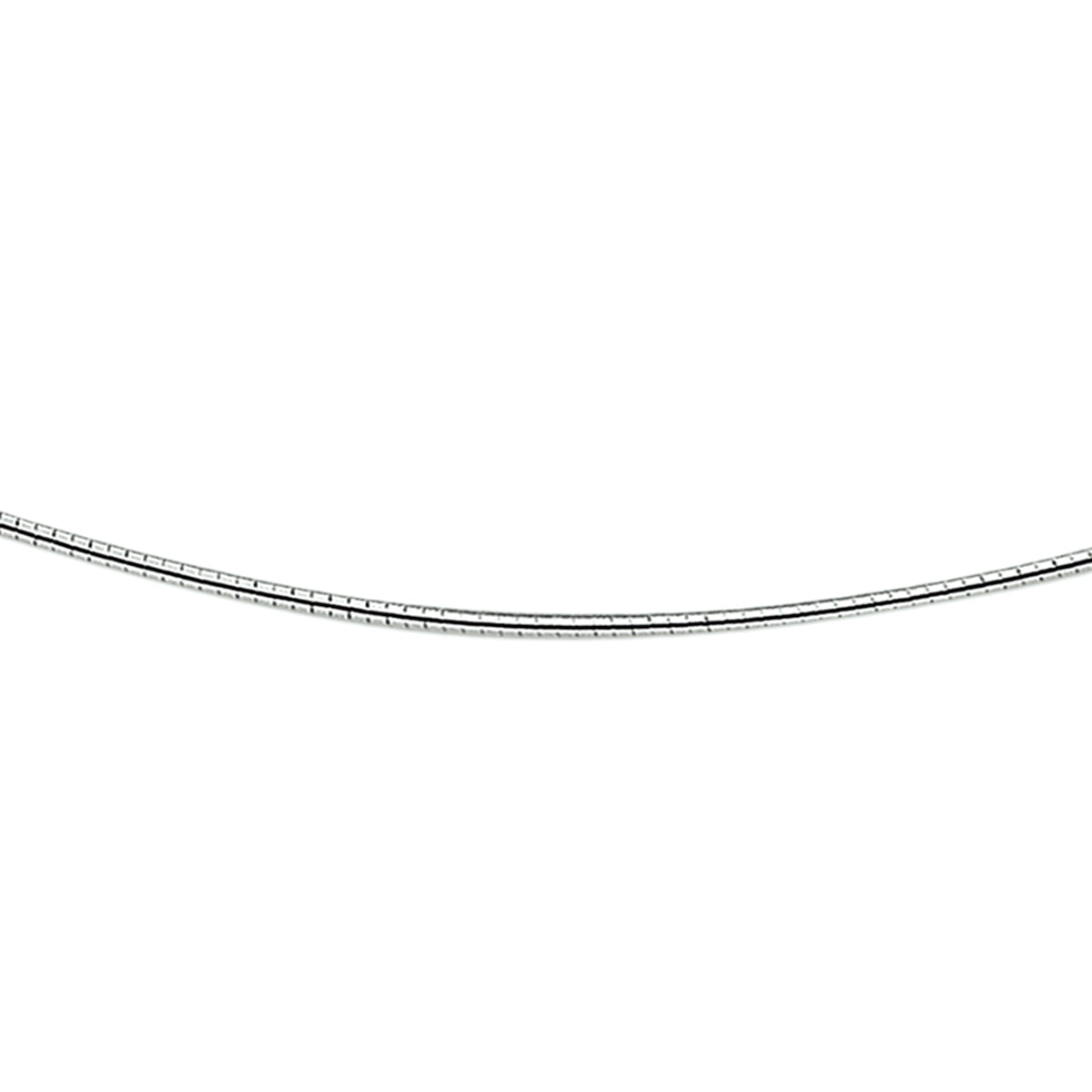 vDam Ketting Omega Rond 42 + 3 Cm 1,4 Mm Zilver Gerhodineerd 1329068