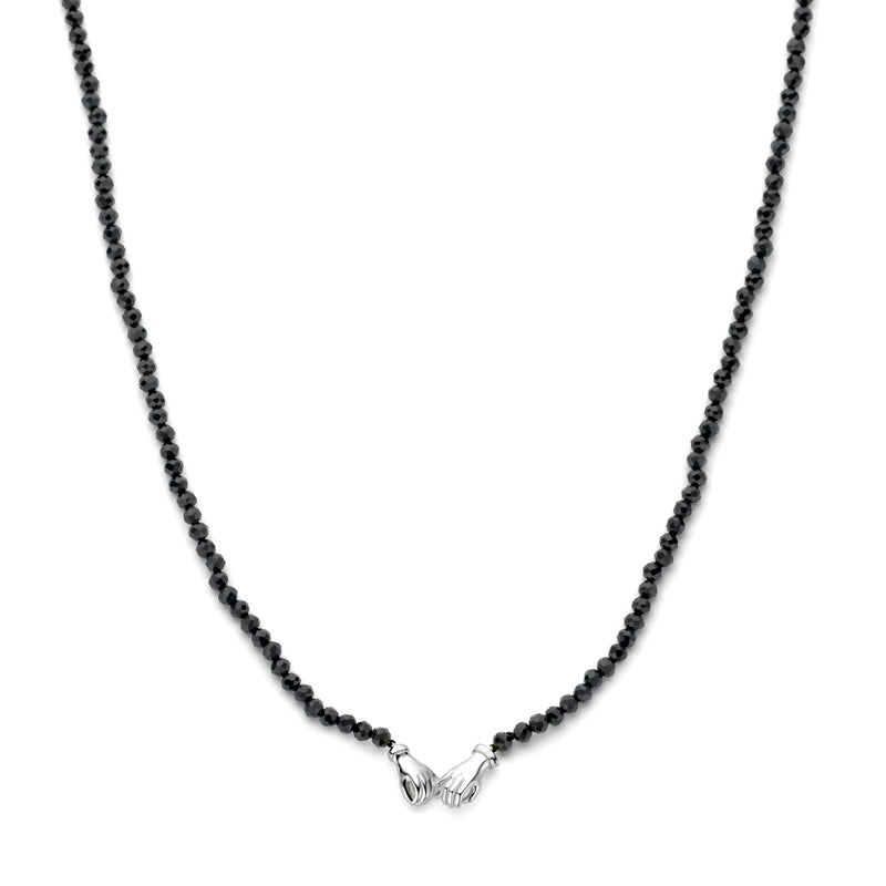 vDam Ketting Onyx 40 + 5 Cm Zilver Gerhodineerd 1341175