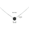 vDam Ketting Onyx 42cm + 3 Cm Zilver Gerhodineerd 1326616  42cm